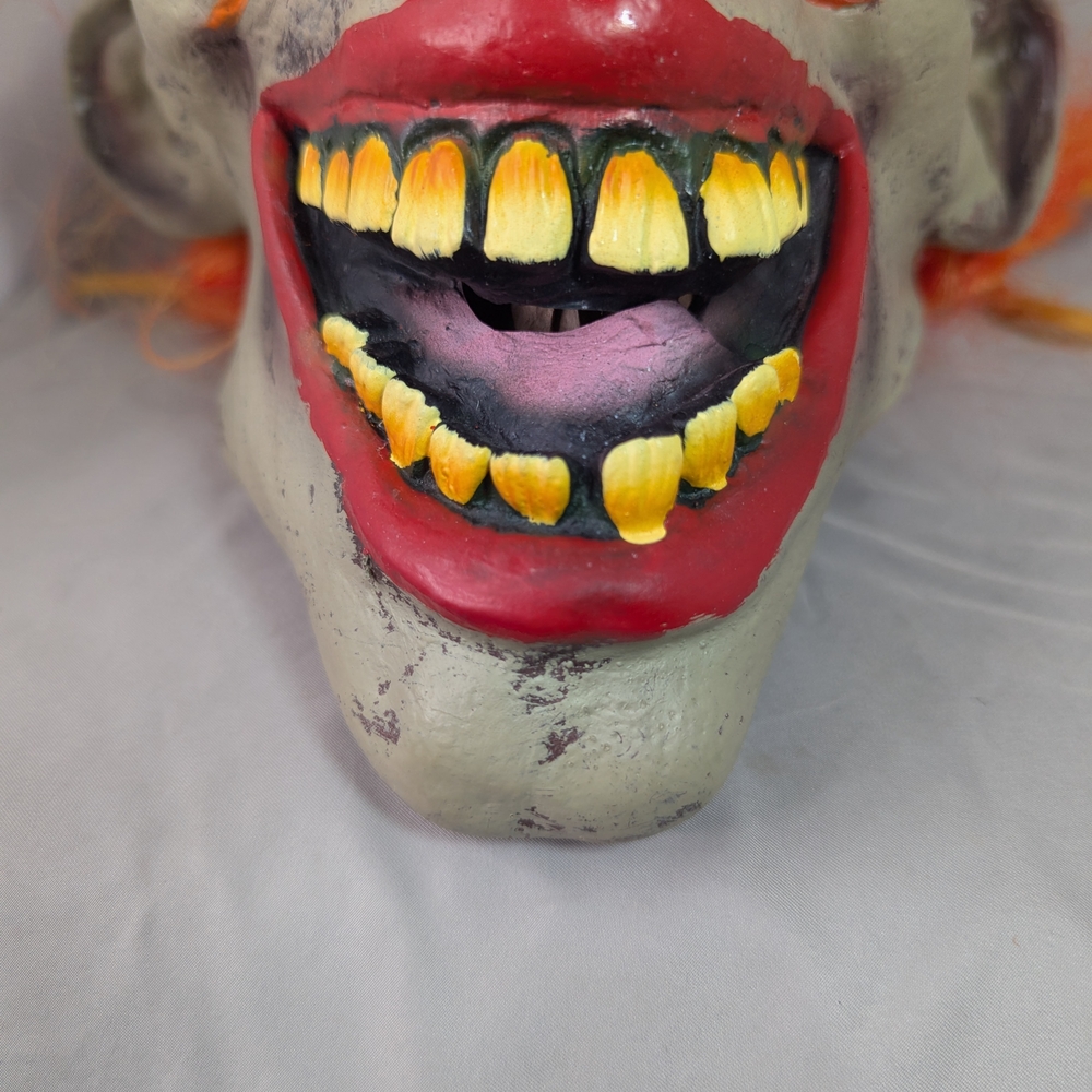 Creepy Clown Mask with Orange Hair With Toile Skirt - Picture 6 of 15
